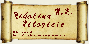 Nikolina Milojičić vizit kartica